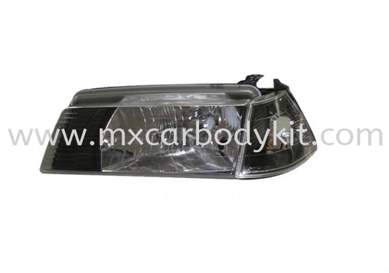 PROTON ISWARA 1992-2007 HEAD LAMP CRYSTAL BLACK + CORNER LAMP HEAD LAMP ACCESSORIES AND AUTO PARTS