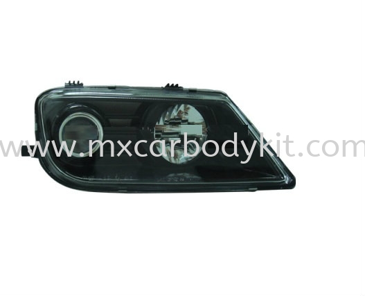 PROTON WAJA 2000 & ABOVE HEAD LAMP CRYSTAL PROJECTOR BLACK CHROME GLASS LENS HEAD LAMP ACCESSORIES AND AUTO PARTS