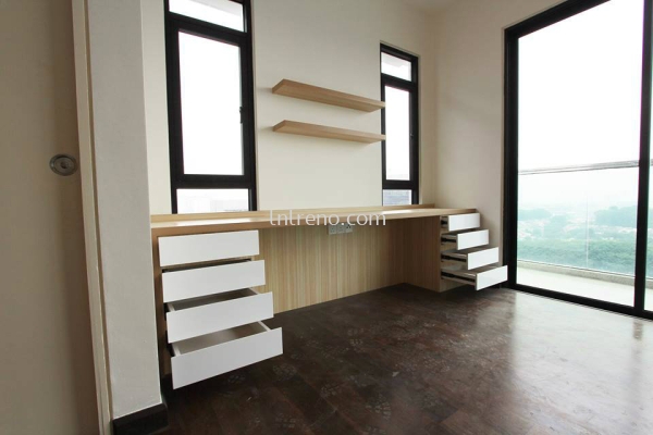 Renovation & Carpentry work in Condominium Isola Subang Selangor Malaysia #tvcabinet #tvconsole #plywood #melamine #veneer #spraypaint #laminate #wardrobe #kitchencabinet #studyroom #storagecabinet #shoecabinet #table #island #bench #displaycabinet #featurewall #flutedpanel