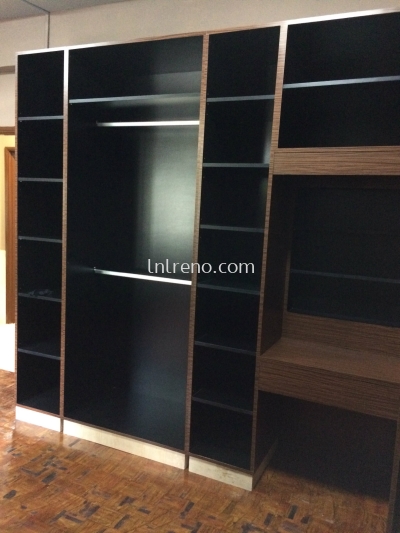 Renovation & Carpentry work in Condominium Emerald Hill Ampang Kuala Lumpur Selangor Malaysia #tvcabinet #tvconsole #plywood #melamine #veneer #spraypaint #laminate #wardrobe #kitchencabinet #studyroom #storagecabinet #shoecabinet #table #island #bench #displaycabinet #featurewall #flutedpanel