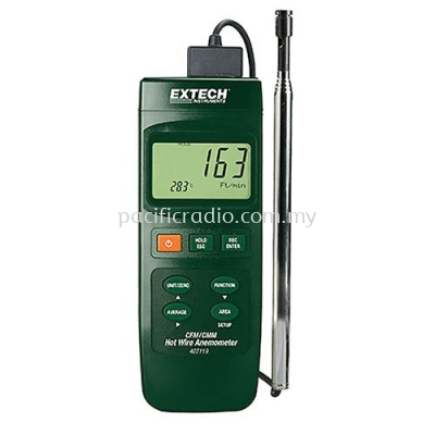 Extech 407119 Heavy Duty CFM Hot Wire Thermo-Anemometer