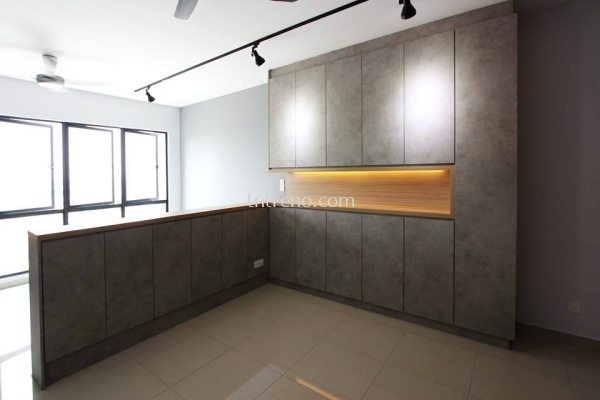 Renovation & Carpentry work in Menara Geno Selangor Malaysia #tvcabinet #tvconsole #plywood #melamine #veneer #spraypaint #laminate #wardrobe #kitchencabinet #studyroom #storagecabinet #shoecabinet #table #island #bench #displaycabinet #featurewall #flutedpanel