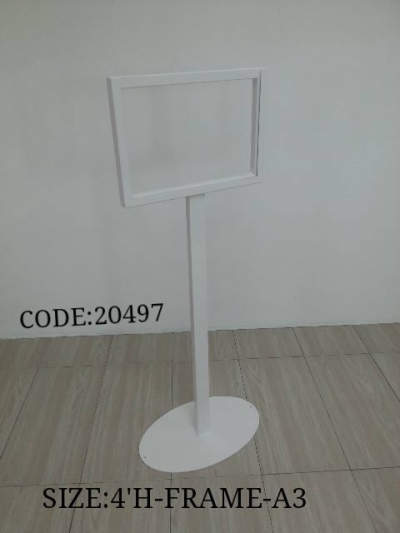 20497-A3 SIGN STAND C/W ACRYLIC-EPOXY-OVAL BASE