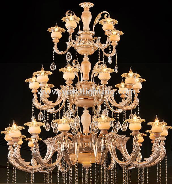 ZS41 (15+10+5)   150X180CM CRYSTAL CHANDELIER CUSTOM MADE