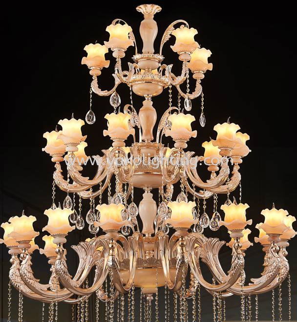 ZS42 (15+10+5)   150X180CM CRYSTAL CHANDELIER CUSTOM MADE 