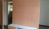 T.V Cabinet cum Hidden Door Feature Wall Design T.V Feature Wall In Modern Design