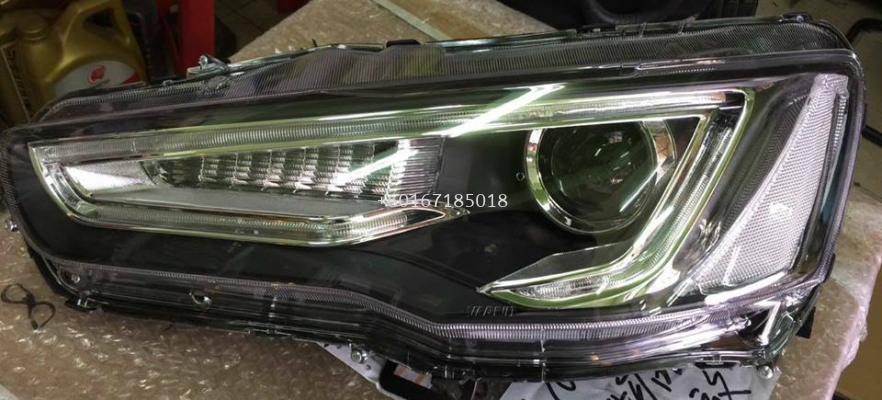 2008 mitsubishi lancer headlamp a5 style led