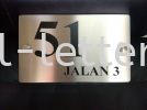 STAINLESS STEEL NUMBER PLATE ETCHING House Number Plate