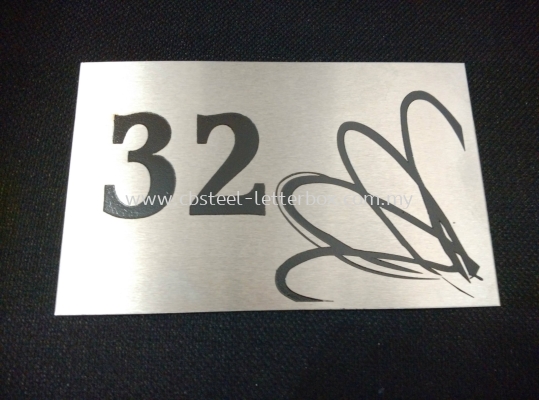 STAINLESS STEEL NUMBER PLATE