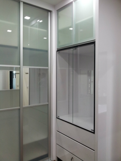 Aluminium Frame Mirror Sliding Door Wardrobe