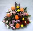 Mixed Flower Basket Arrangement (BA-135) One Side Arrangement Basket Arrangement