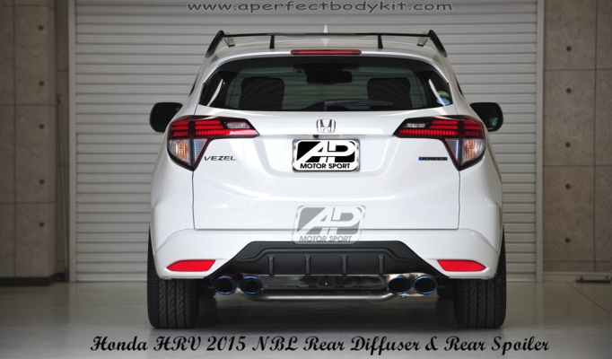 Honda HRV 2015 NBL Rear Diffuser & Rear Spoiler 