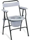 ECONOMIC FOLDABLE COMMODE CHAIR WITH BACKREST & ARMREST COMMODE CHAIR REHABILITATION EQUIPMENT