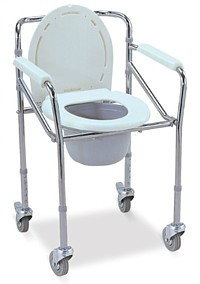 FOLDABLE COMMODE CHAIR WITH CASTOR