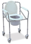 FOLDABLE COMMODE CHAIR WITH CASTOR COMMODE CHAIR REHABILITATION EQUIPMENT