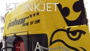 LORRY STICKER INSTALLATION - Special Diecut Sticker Lorry Vehicle advertising 
