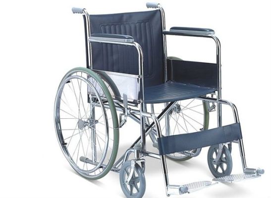 STANDARD FOLDING STEEL WHEELCHAIR