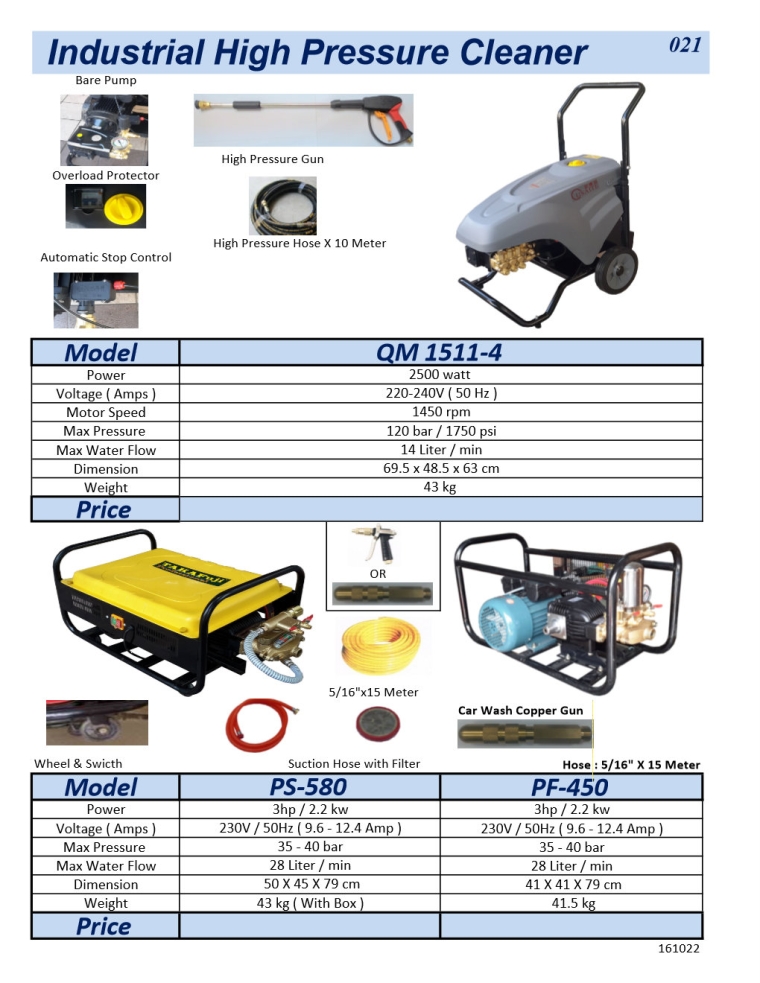 High Pressure & Plunger Cleaner Car Wash Equipment Cleaning Machinery