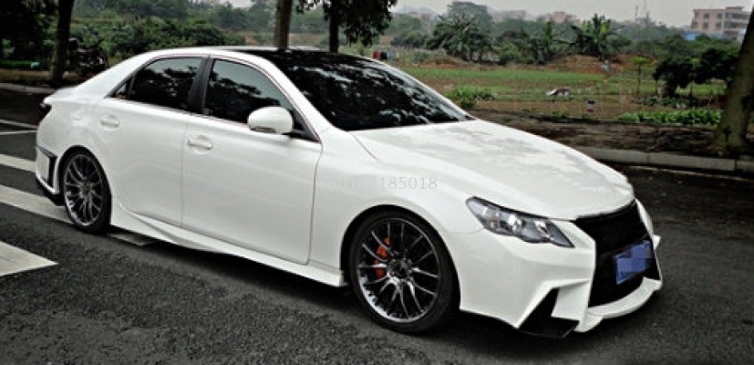 toyota mark x side skirt f sport bodykit