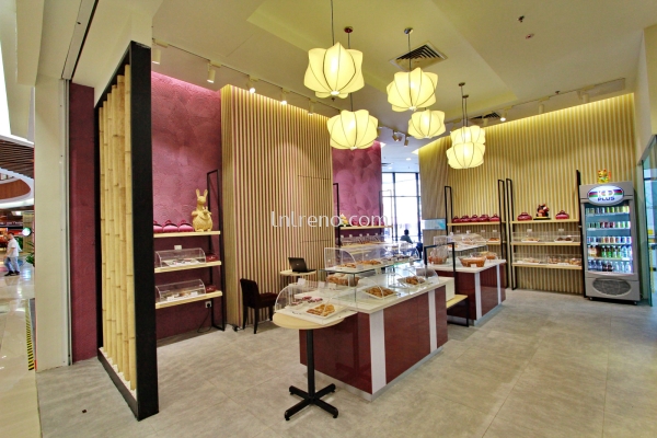 Bakery shop Renovation in PJ KL Selangor Malaysia #plywood #melamine  #veneer #spray paint #laminate #customize #sliding door #glass door #swing door #built in #nyatoh #oak #carcass #panel #fluted panel #drawer #partition #box up #shelves #open shelves #table #solid surface #quartz stone #rubber wood #renovation #carpentry #cabinet #storage #wiring works #plaster ceiling works #gypsum board