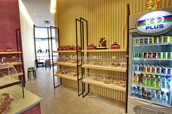 Bakery shop Renovation in PJ KL Selangor Malaysia #plywood #melamine  #veneer #spray paint #laminate #customize #sliding door #glass door #swing door #built in #nyatoh #oak #carcass #panel #fluted panel #drawer #partition #box up #shelves #open shelves #table #solid surface #quartz stone #rubber wood #renovation #carpentry #cabinet #storage #wiring works #plaster ceiling works #gypsum board