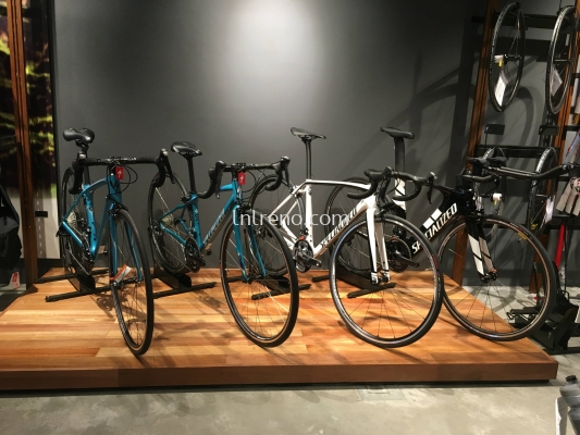 Bicycle retail shop Renovation and Carpentry works in PJ KL Selangor Malaysia #plywood #melamine  #veneer #spray paint #laminate #customize #sliding door #glass door #swing door #built in #nyatoh #oak #carcass #panel #fluted panel #drawer #partition #box up #shelves #open shelves #table #solid surface #quartz stone #rubber wood #renovation #carpentry #cabinet #storage #wiring works #plaster ceiling works #gypsum board