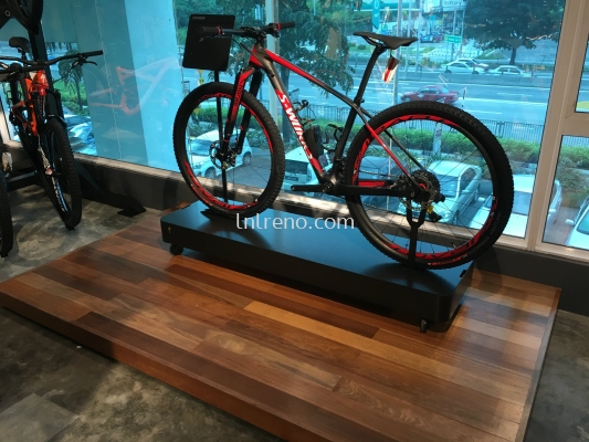 Bicycle retail shop Renovation and Carpentry works in PJ KL Selangor Malaysia #plywood #melamine  #veneer #spray paint #laminate #customize #sliding door #glass door #swing door #built in #nyatoh #oak #carcass #panel #fluted panel #drawer #partition #box up #shelves #open shelves #table #solid surface #quartz stone #rubber wood #renovation #carpentry #cabinet #storage #wiring works #plaster ceiling works #gypsum board