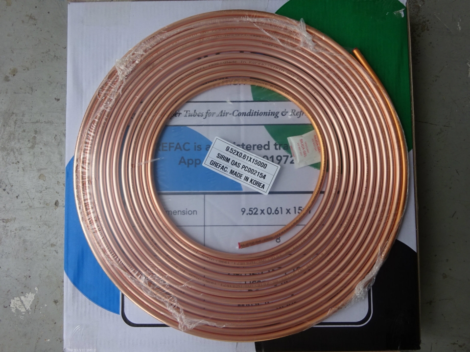 grefac Copper Tube With AS/NZS 1571 : 1995 Standard (Made In Korea) With SIRIM