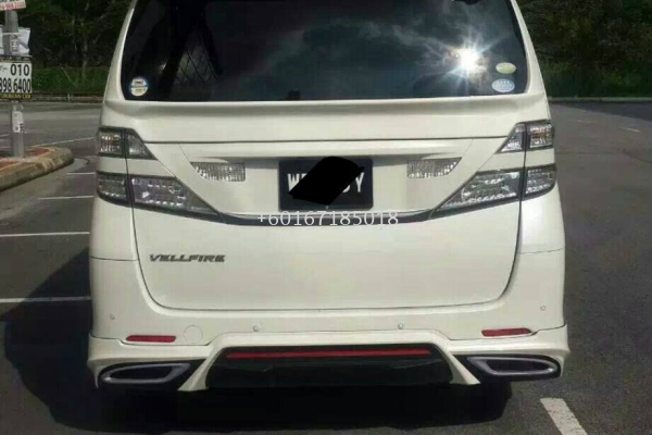 toyota vellfire sixth sence bodykit rear bumper lip on