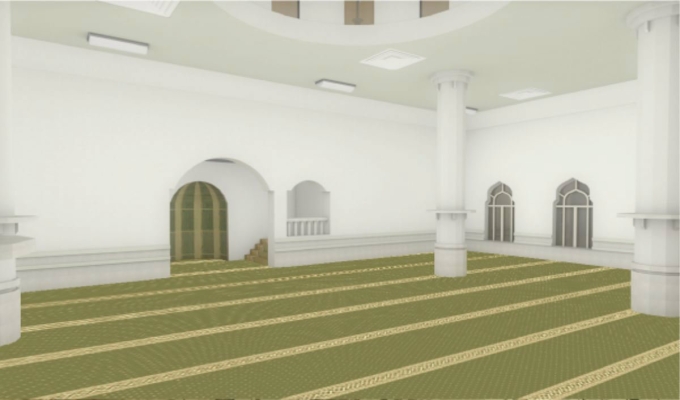 1 Al-Deira mosque carpet (Green)
