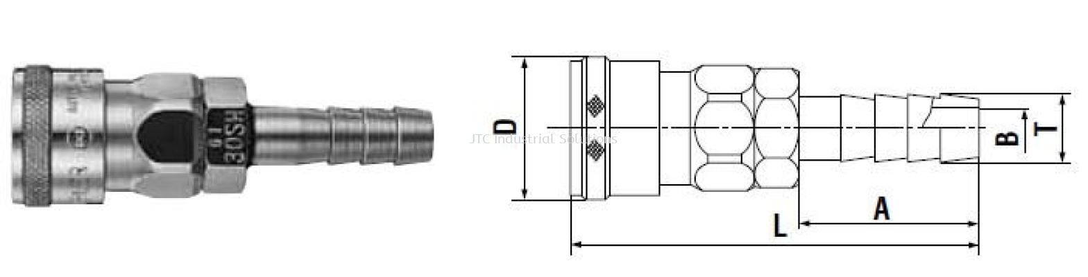 Nitto Socket SH Type (Hose Barb)