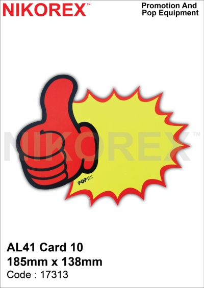 670309 - SALES CARD AL41 (10PCS) ''GOOD"