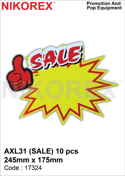 670407 - SALES CARD AXL31 (10PCS) ''GOOD SALE"