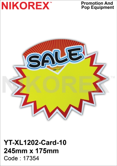 670413 - SALES CARD XL1202 (10PCS) ''SALE"