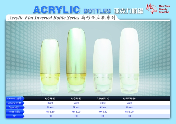 Acrylic Flat Inverted Bottle Series