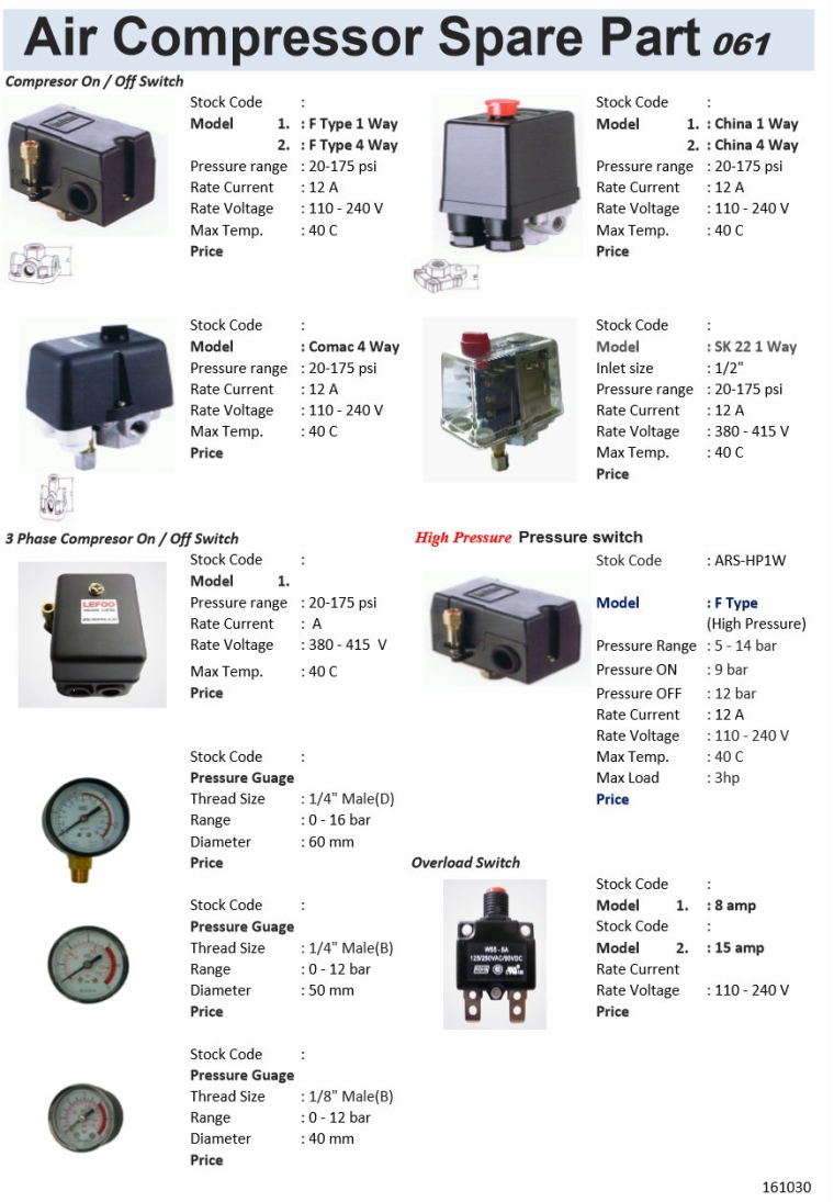 Air Compressor Spare Part 1 Air Compressor tools and Parts Air Compressor