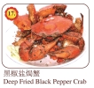 Deep Fried Black Pepper Crab Crab Menu