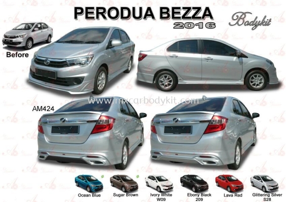 PERODUA BEZZA 2016 AM STYLE BODYKIT WITH SPOILER