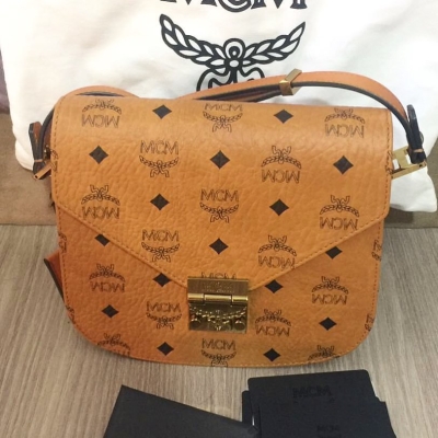 (SOLD) Brand New MCM Small Patricia Visetos Shoulder Bag