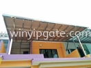  Stainless Steel BA Awning With Aluminium Composite Panel 