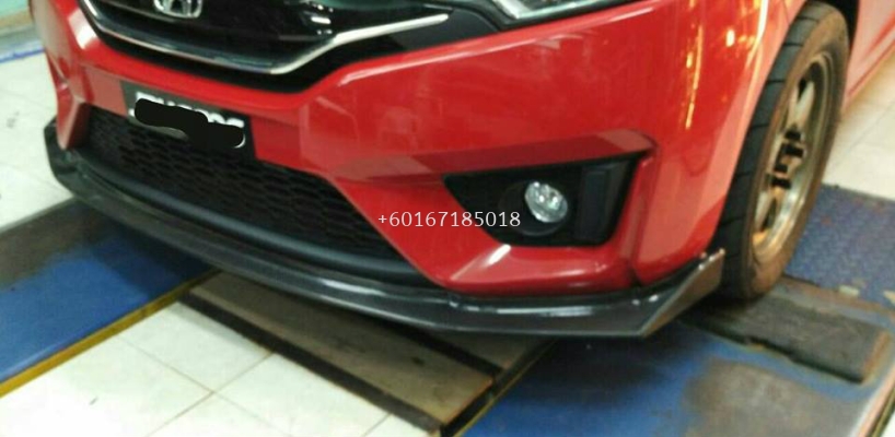 2016 honda jazz gk carbon fibre bumper lip spoon sport new