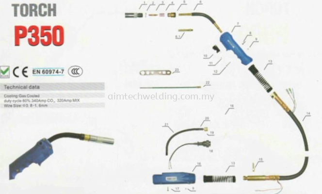 MIG Torch P350