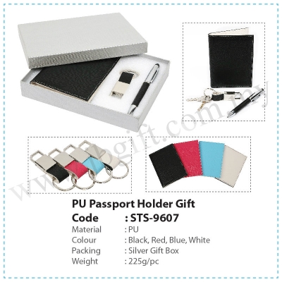 PU Passport Holder Gift Set STS-9607