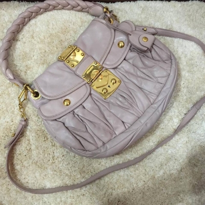 (SOLD) Miu Miu Small Full Leather Coffer with Strap