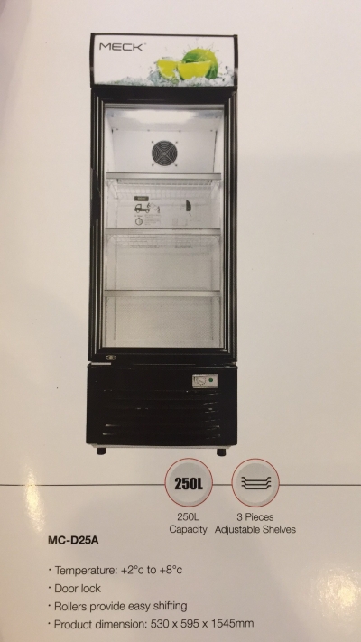 One Door Display Chiller 250L 