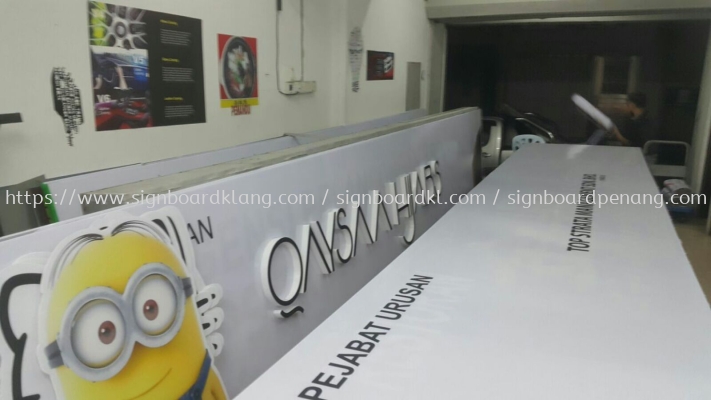 Qasaahjabs 3D light box lettering at shah alam