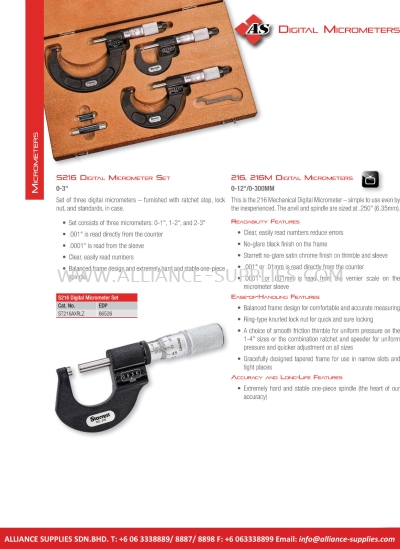 STARRETT Digital Micrometers