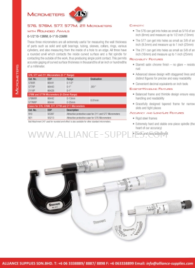 STARRETT Micrometers