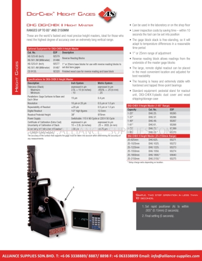 STARRETT Digi-Chek Height Gages