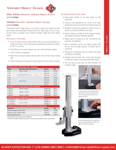 STARRETT Vernier Height Gages